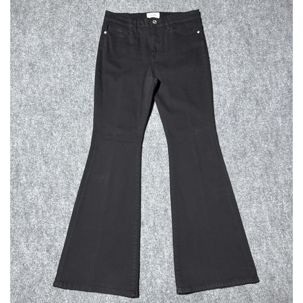 Frame Denim Black Flare Jeans - Wide Leg flare